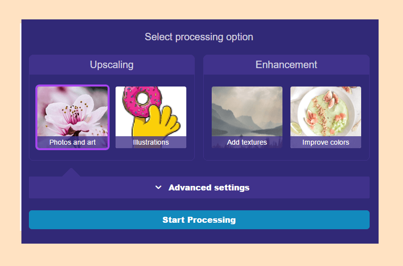 Start Processing Di Situs Lets Enhance