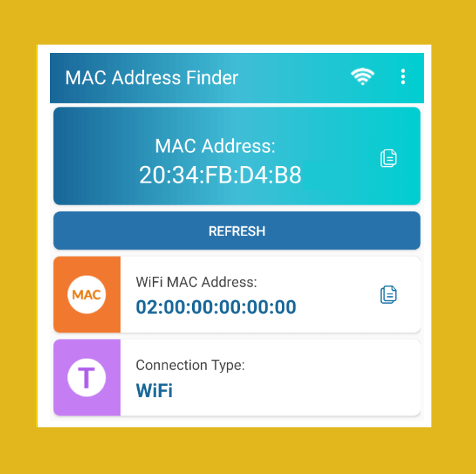 Aplikasi MAC Address Finder