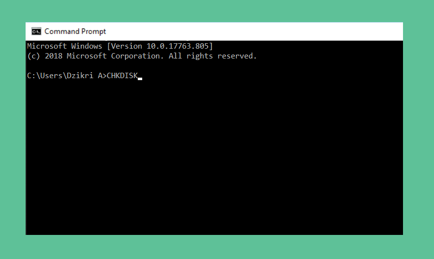 CHDSK Windows CMD