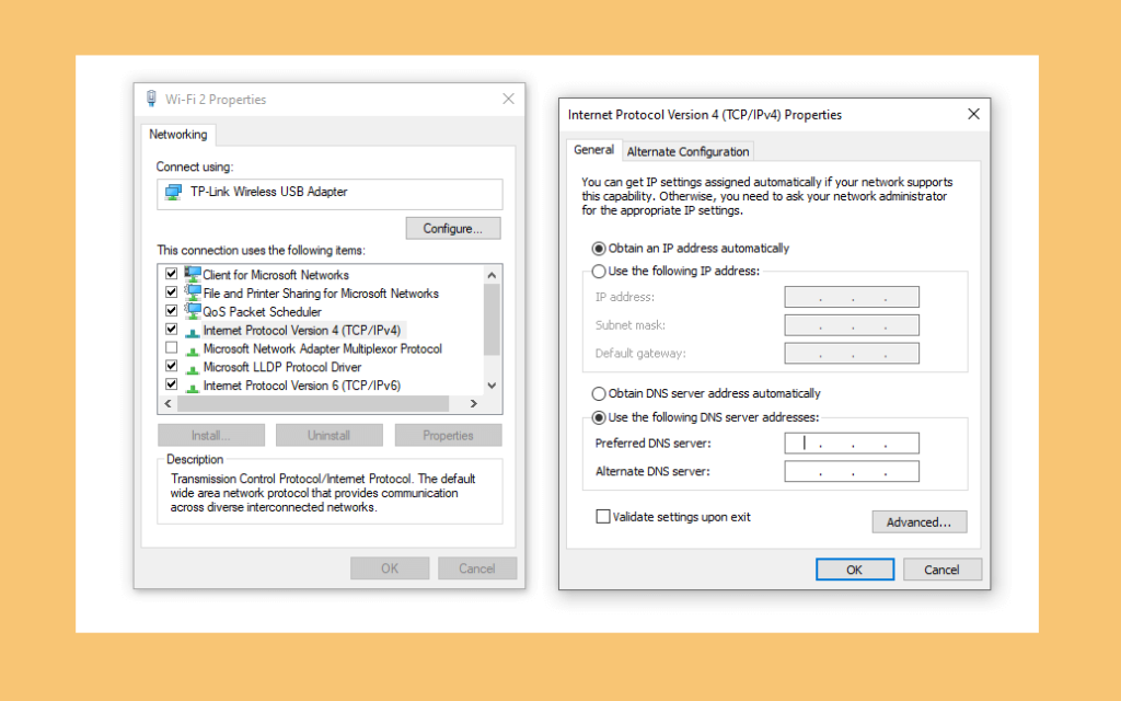 Ganti DNS WiFi Windows