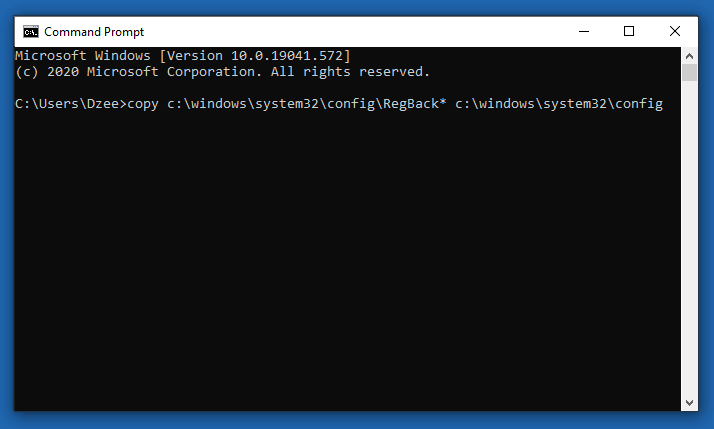 repair registry windows 10 command prompt