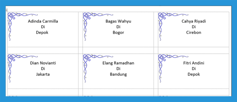 Cara Membuat Label Nama Undangan Di Word Caramembuatwebid 1351