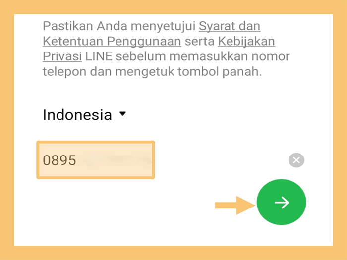 Masuk Ulang Akun Line Dengan Nomor Telepon