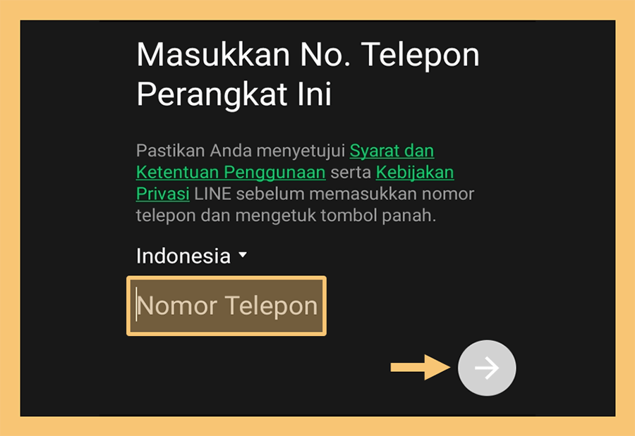 Nomor Telepon akun Line Lama