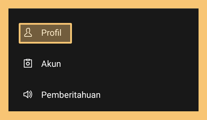 Pengaturan Profil Line