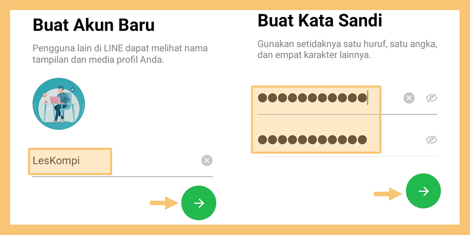 Atur Akun Baru di Line