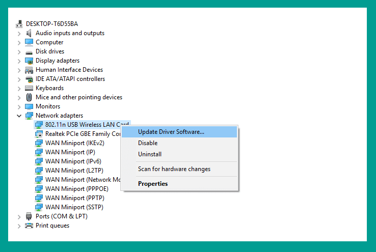 Update Driver Internet