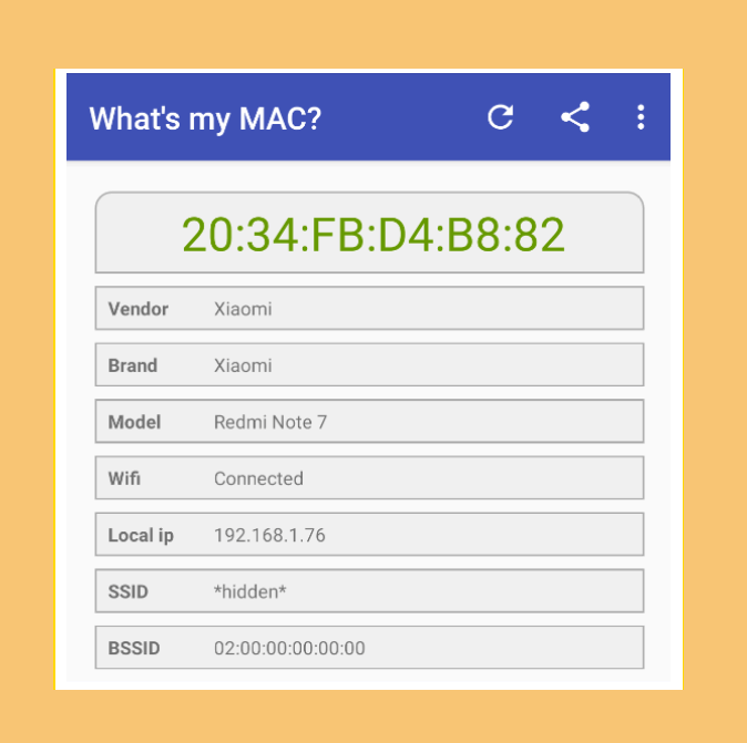 what is my mac address android