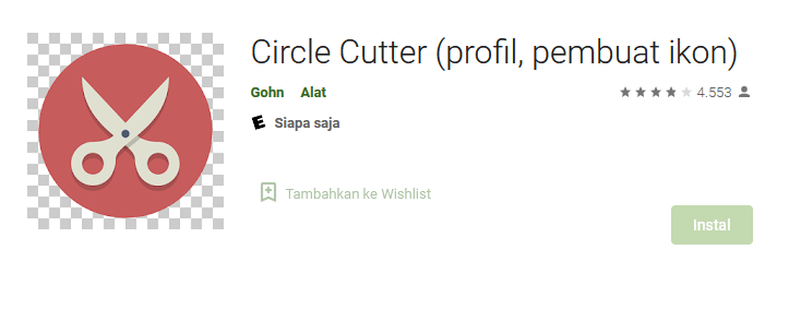 Aplikasi Circle Cutter di Playstore