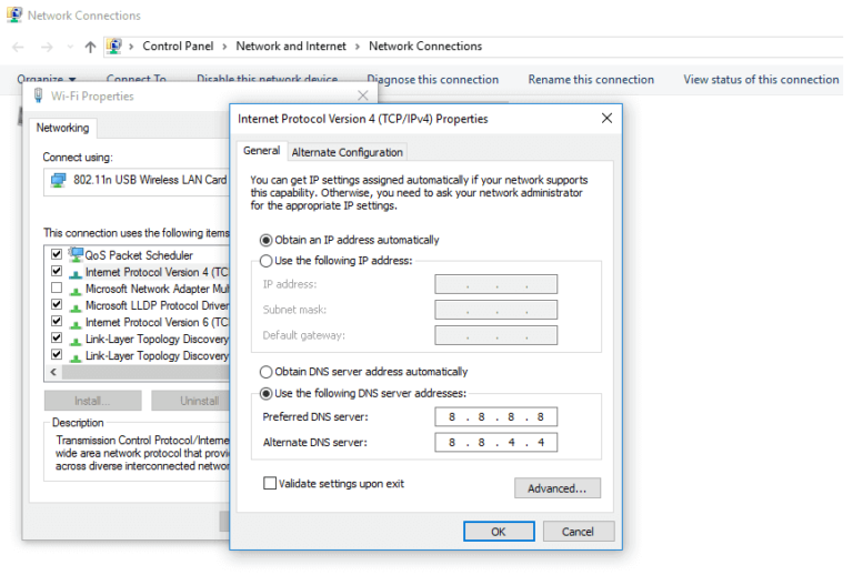 Network connection and try again. No Internet access. Setup msn Internet access.