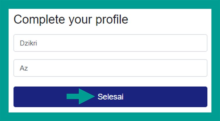 Isi Profil di Akun Siswa