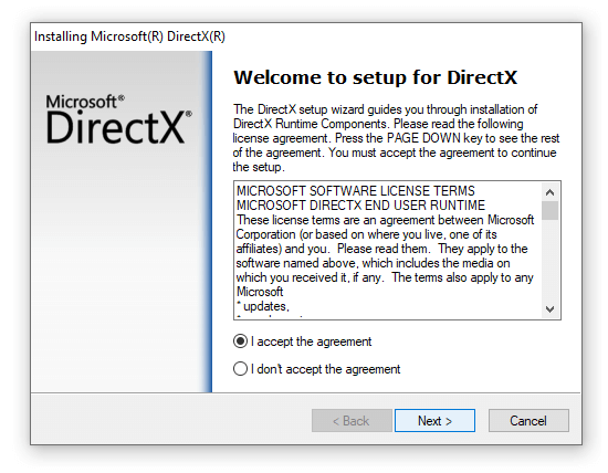 Setup Utama di Aplikasi DirectX