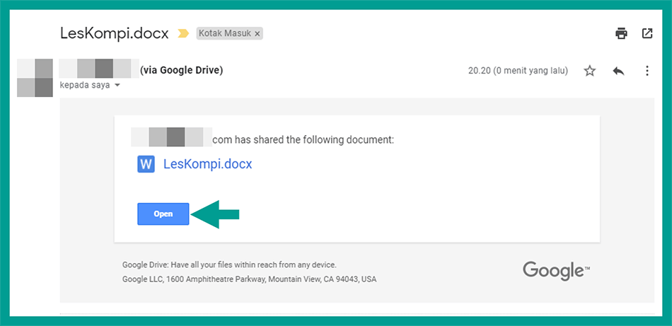 Email Untuk Beri Akses File Google Drive