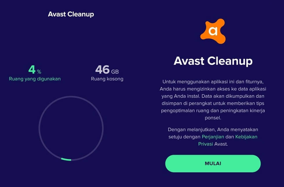 Aplikasi Avast Cleanup Android
