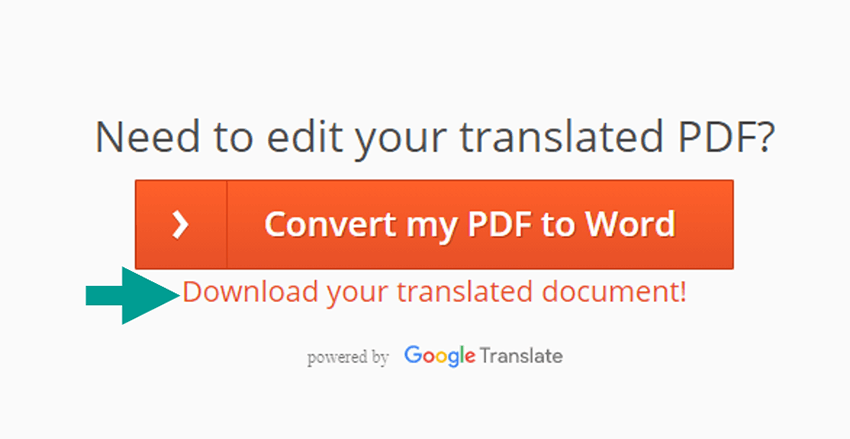 Menu Download Your Translated Document