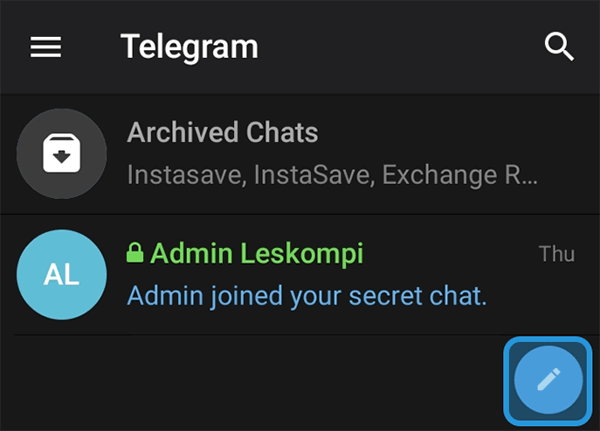 Icon New Message Telegram