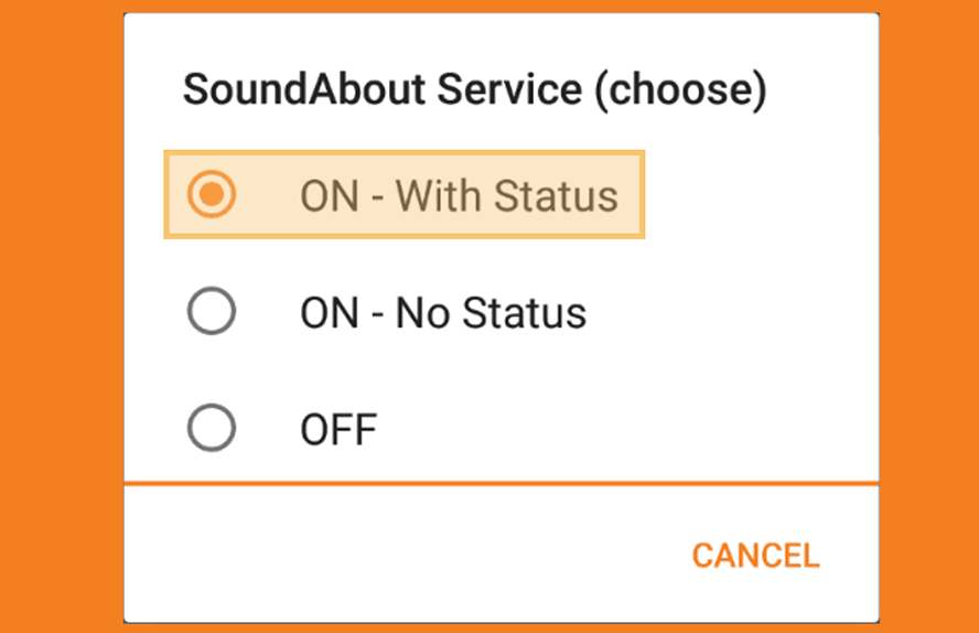 Mengatur Service SoundAbout ke ON