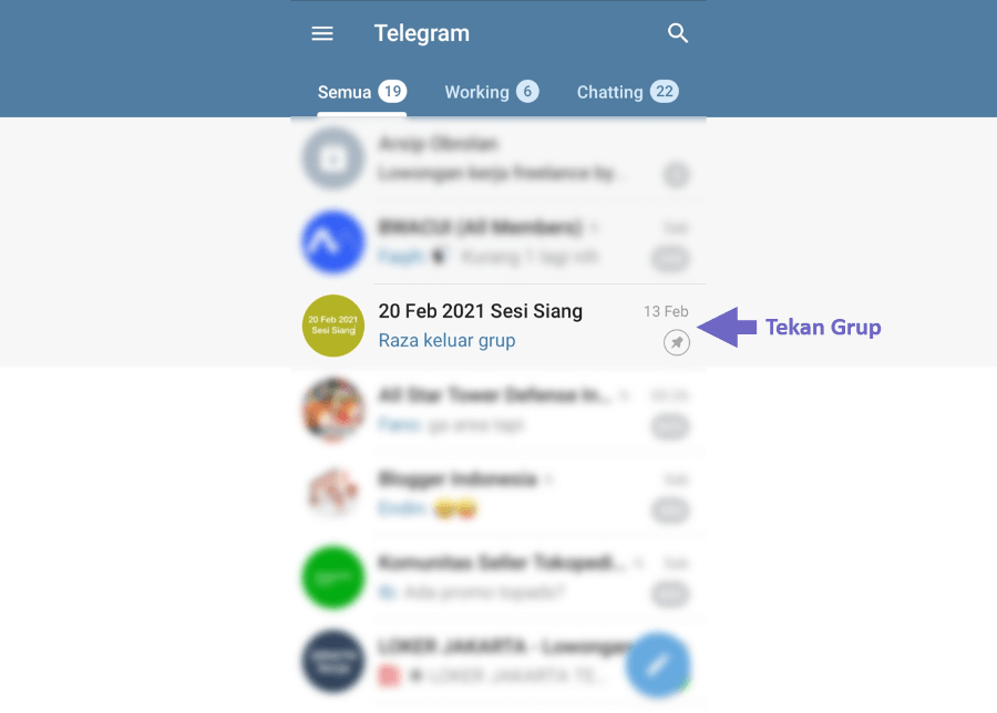 Pilih Grup Telegram