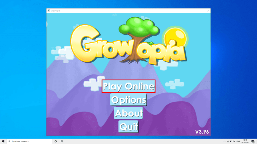 Menu Play Online di Growtopia