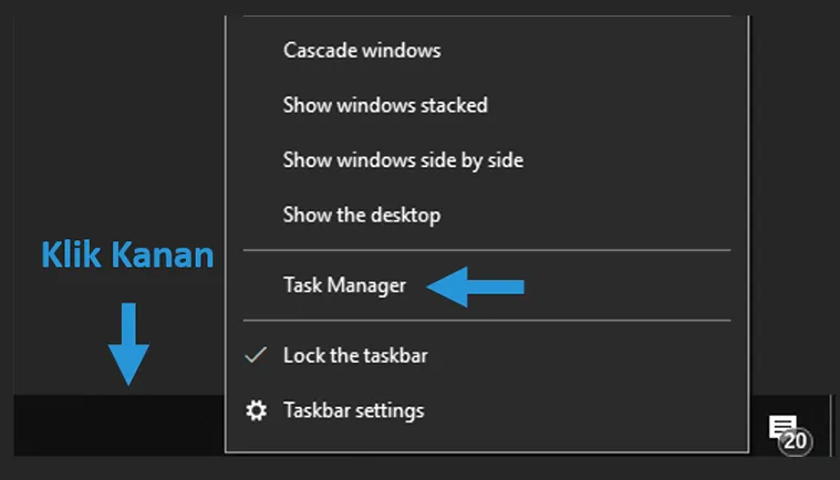 Opsi Task Manager Windows 10