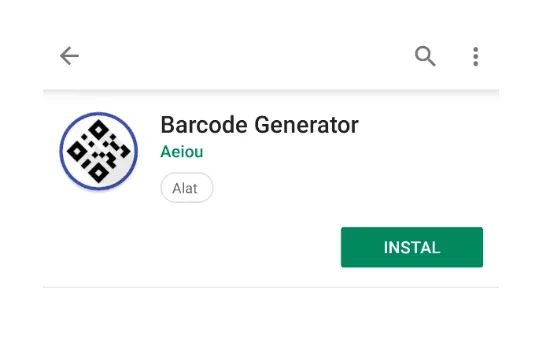 Barcode Generator di Playstore