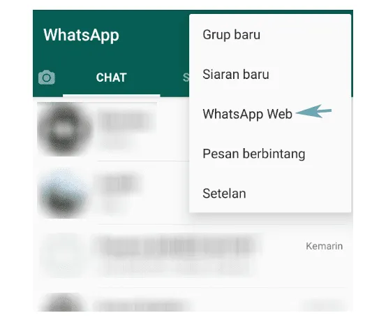 Buka Menu WhatsApp Web di HP