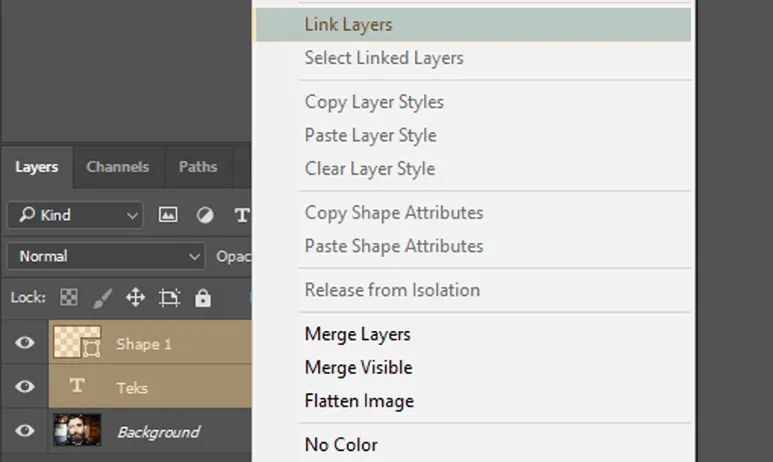 Link Layer Photoshop