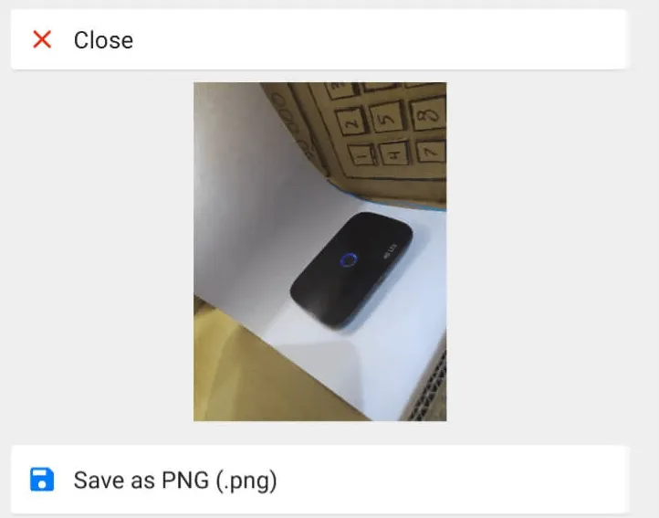 Lakukan Save PNG Android